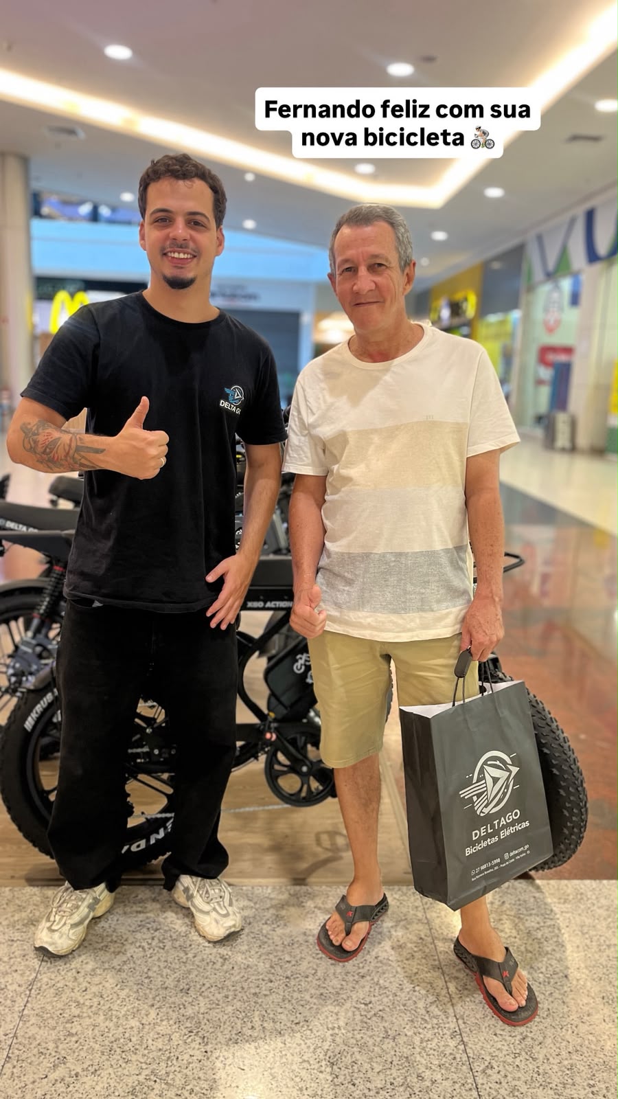 Cliente Deltago com sua nova e-bike